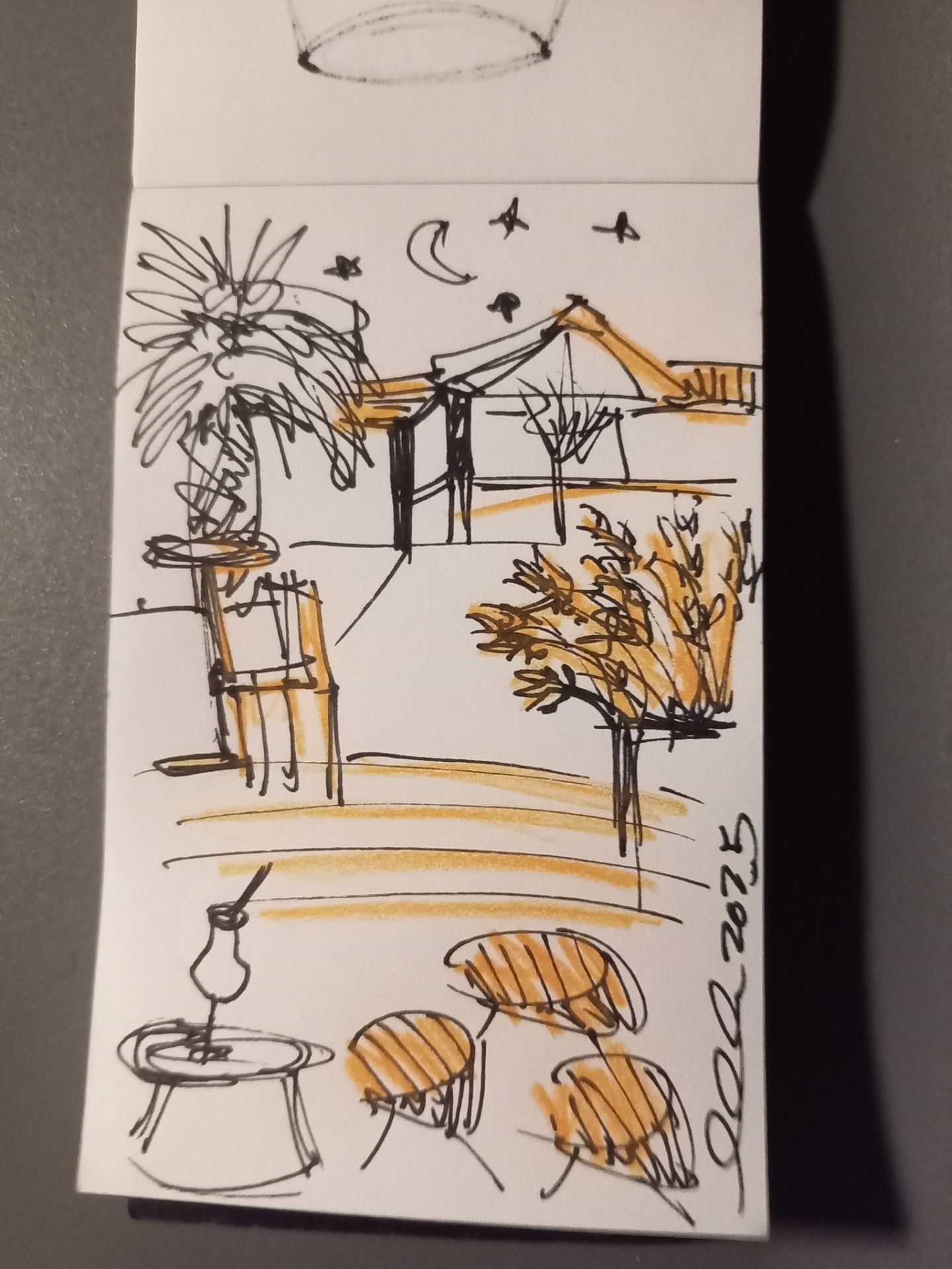 Pub terrazze, penna e matita Orange 250€