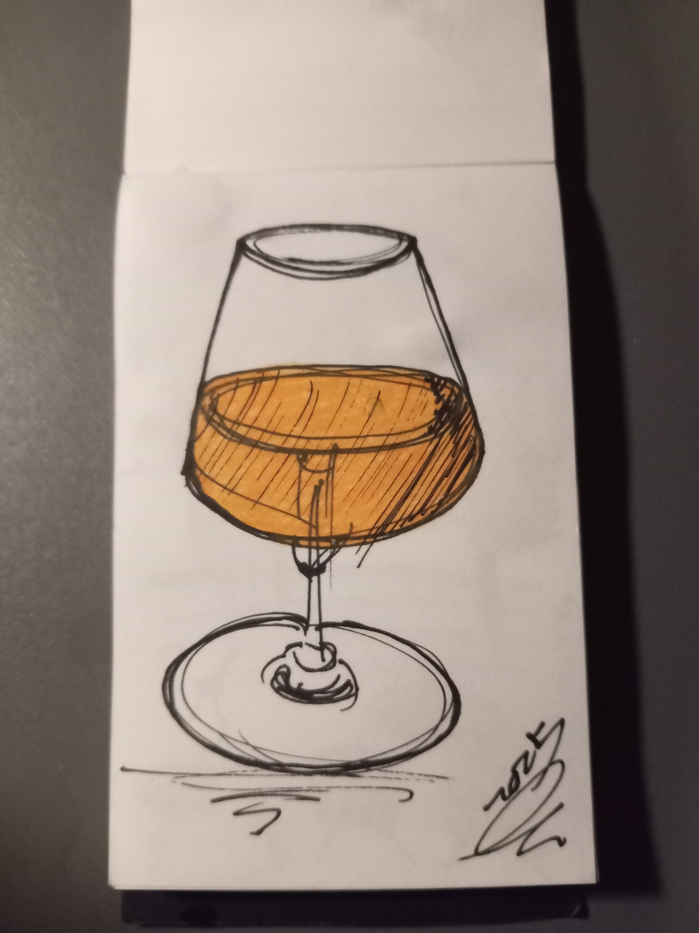 Bicchiere a penna china e matita orange