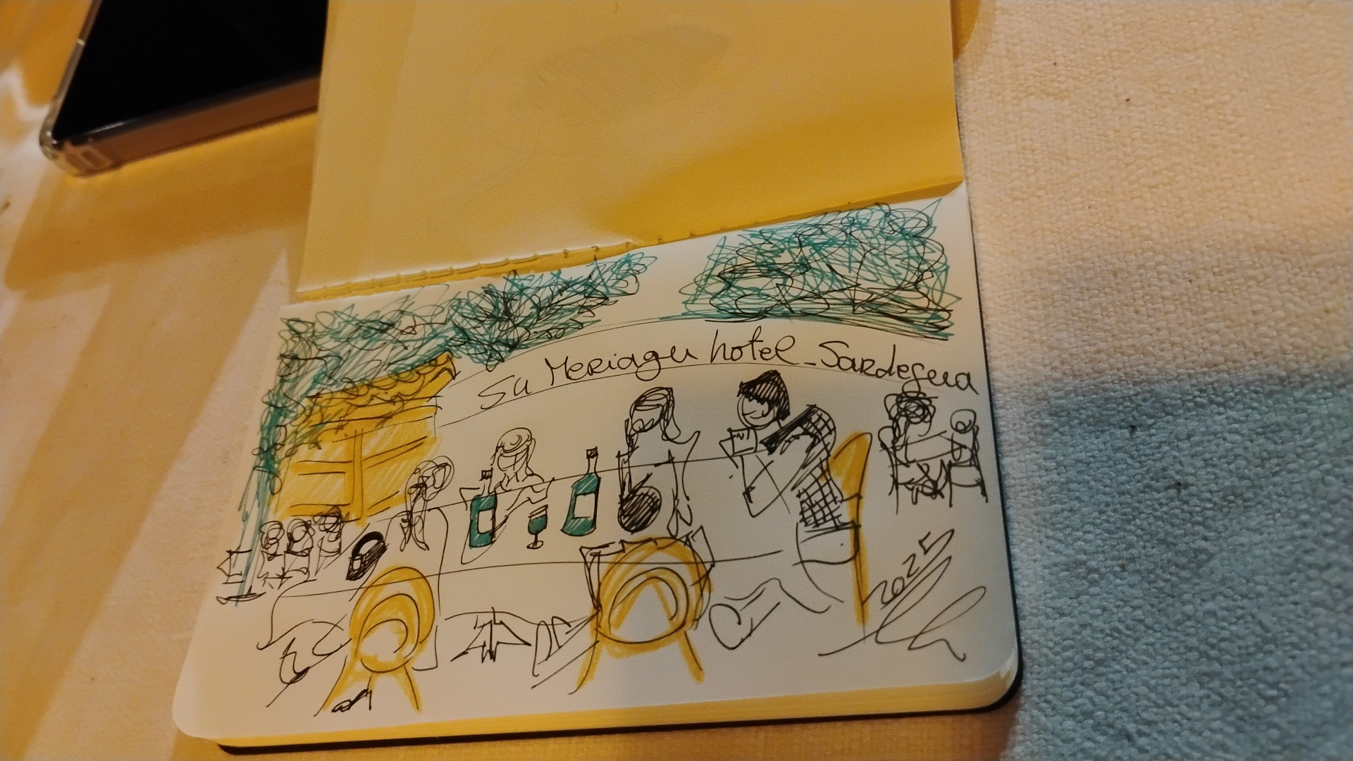 Urban sketch _Ristorante Su Meriagu Sardegna, 100€